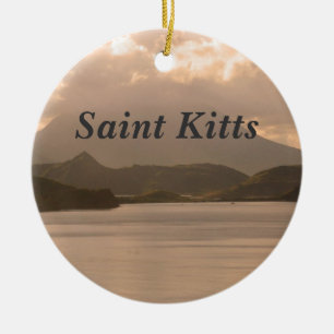 聖者Kittsおよびネビス セラミックオーナメント