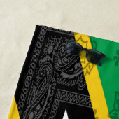 聖者Kitts及びネビスはビーチタオルに印を付けます ビーチタオル (インサイチュ)