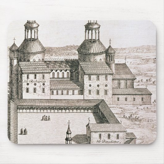 聖者Riquierのベネディクト会の大修道院の計画 マウスパッド (正面)