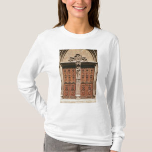 聖者Sauveurのカテドラルの主要な入口 Tシャツ