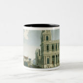 聖者Sulpiceの教会の眺め ツートーンマグカップ (中央)