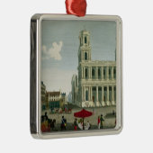 聖者Sulpiceの教会の眺め メタルオーナメント (右)