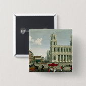 聖者Sulpiceの教会の眺め 缶バッジ (正面&裏面)