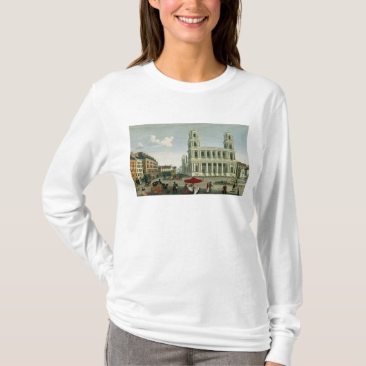 聖者Sulpiceの教会の眺め Tシャツ (正面)