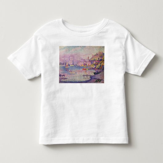 聖者Tropezの港を残すこと、1902年 トドラーTシャツ (正面)