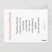 聖者ZinaidaおよびPhilonillaの祈りの言葉カード ポストカード (裏面)