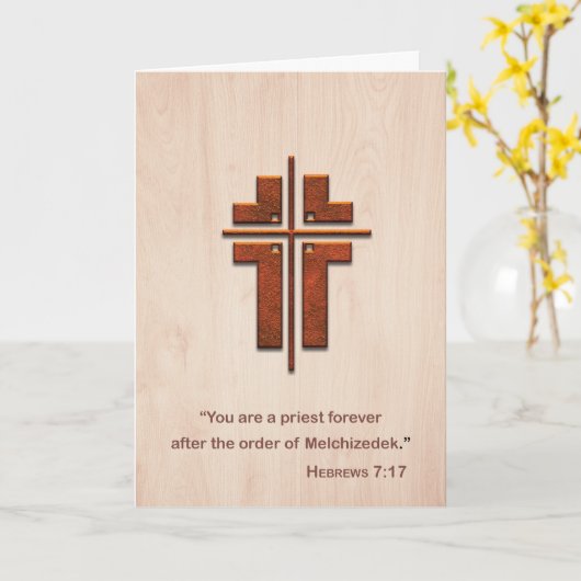 聖職就任の優しさに感謝を捧げる カード (黄色い花)