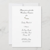 聖職授与式のパーティの招待状の聖書およびシュロの葉 招待状 (裏面)