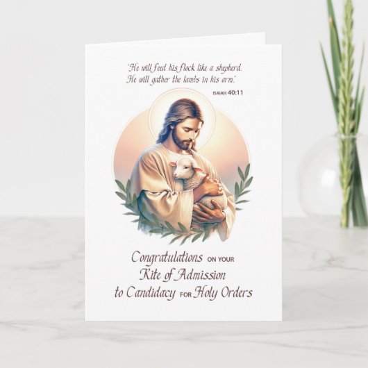 聖職立候補式 カード (正面)