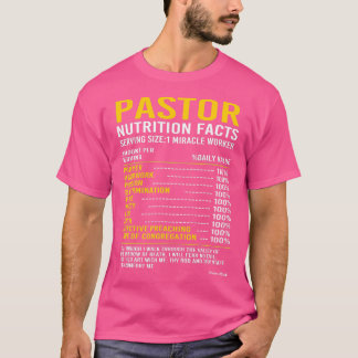 聖職者おもしろい説教者の牧師の栄養事実 Tシャツ