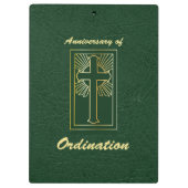 聖職者のコーディネーションレザールック記念日 クリップボード (裏面)