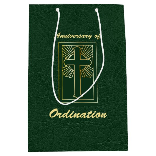 聖職者のコーディネーションレザールック記念日 ミディアムペーパーバッグ (正面)