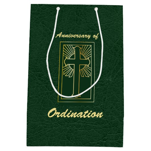 聖職者のコーディネーションレザールック記念日 ミディアムペーパーバッグ (裏面)