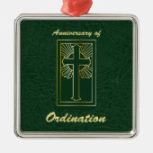 聖職者のコーディネーションレザールック記念日 メタルオーナメント (正面)