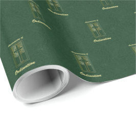 聖職者のコーディネーションレザールック記念日 ラッピングペーパー