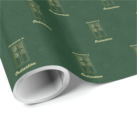 聖職者のコーディネーションレザールック記念日 ラッピングペーパー (ロールコーナー)