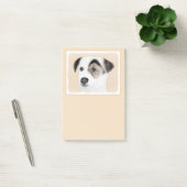 聖職者のジャックラッセルテリアの絵画-犬の芸術 ポストイット (オフィス)