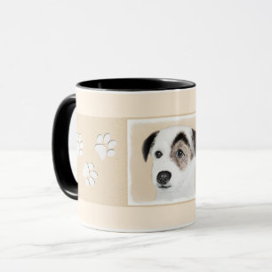 聖職者のジャックラッセルテリアの絵画-犬の芸術 マグカップ