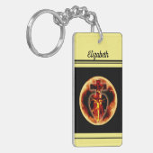 聖職者の十字架を呼ぶ宗教カトリック教徒 キーホルダー (正面左)