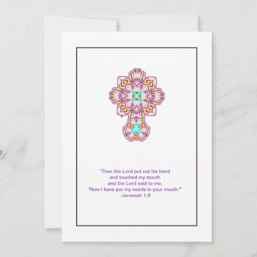 聖職者の叙勲記念日お祝い 招待状 (裏面)