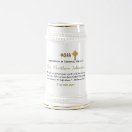 聖職者の叙勲記念日ギフトマグ – 個人 ビールジョッキ