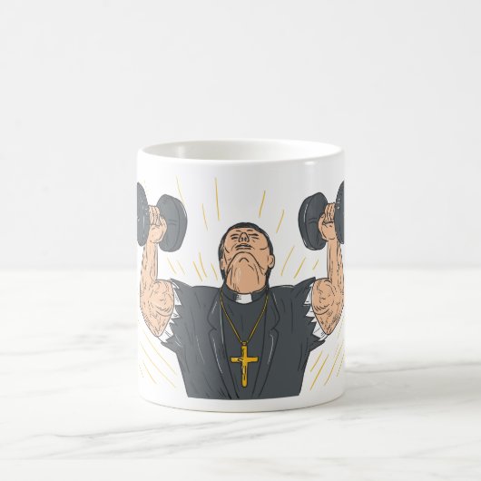 聖職者の持ち上げ重量 コーヒーマグカップ (中央)