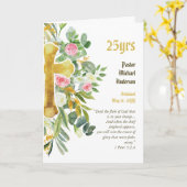 聖職者の牧師による叙勲 カード (黄色い花)