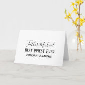 聖職者の聖職者のギフト – シンプルパーソナライズされた カード (黄色い花)