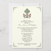 聖職者の調整のアニバーサリーケルトのクロスバラ 招待状 (正面)