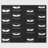 聖職者の調整の聖職者の襟と十字架 ラッピングペーパー (フラット)