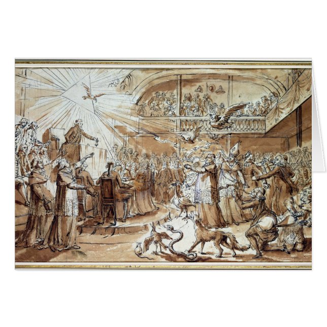 聖職者の風刺漫画 (正面横)