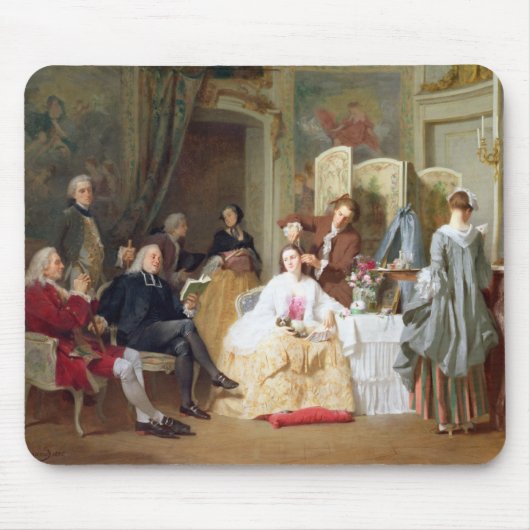 聖職者のPrevostの読書「Manon Lescaut」、1856年 マウスパッド (正面)