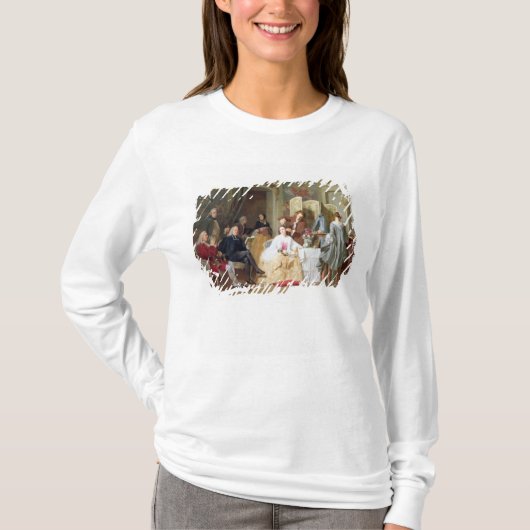 聖職者のPrevostの読書「Manon Lescaut」、1856年 Tシャツ (正面)