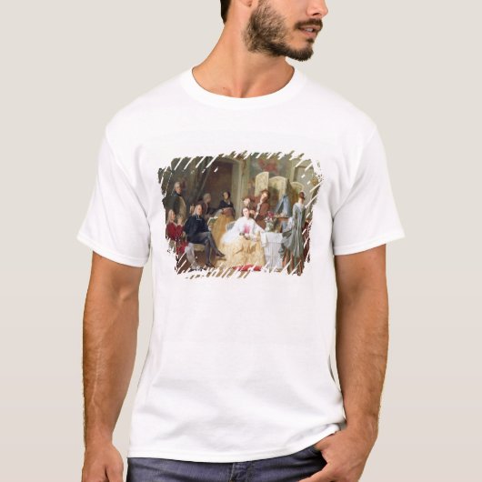 聖職者のPrevostの読書「Manon Lescaut」、1856年 Tシャツ (正面)