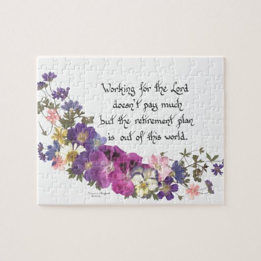 聖職者またはボランティアのギフト ジグソーパズル (横)