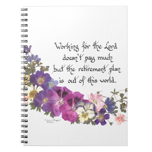 聖職者またはボランティアのギフト ノートブック (正面)