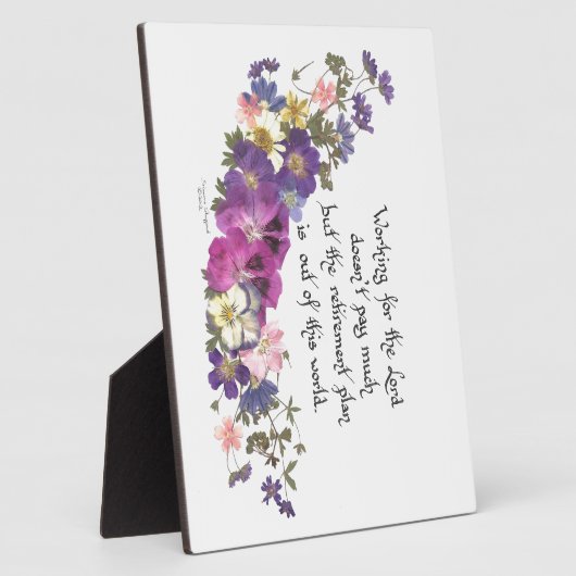 聖職者またはボランティアの贈り物 フォトプラーク (側面)