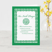 聖職者アイルランド祈りの言葉宗教St patricks day カード (黄色い花)