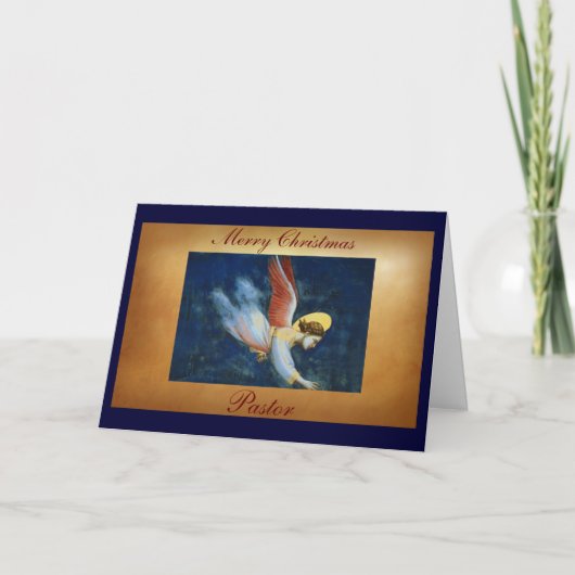 聖職者カードメリークリスマス牧師 シーズンカード (正面)