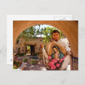 聖職者フアン・ディエゴと我々のグアダルーペの女性 ポストカード (正面/裏面)