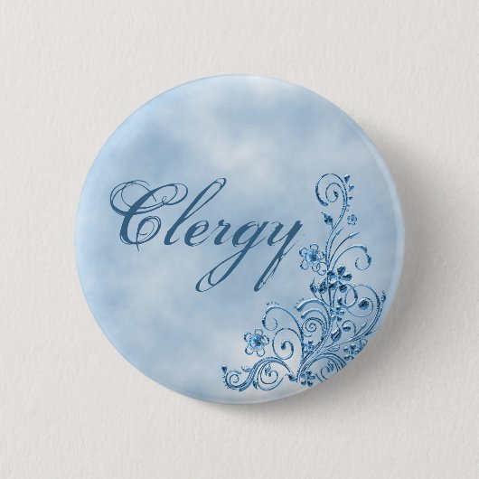 聖職者ラウンドボタン： Sky Blue Elegance 缶バッジ (正面)