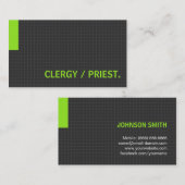 聖職者/司祭 – 多目的グリーン 名刺 (正面/裏面)