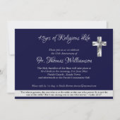 聖職者 執事 45周年記念 サファイア 招待状 (正面)