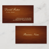 聖職者 / 牧師 - 木目調 名刺 (正面/裏面)
