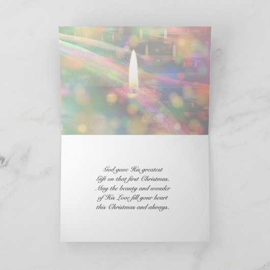 聖誕節のマタイ 1:23、神と共に、キリスト シーズンカード (内部)