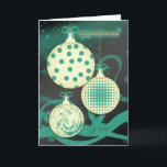 聖誕節同新年快樂 - Merry Christmas Chinese Christmas Card シーズンカード<br><div class="desc">A modern but timeless Holiday card with tree ornaments and candles a classic look with a modern touch. (聖誕節同新年快樂 - Merry Christmas)</div>