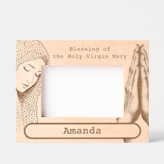 聖賛美ヴァージンマリア レーザー彫刻フレーム
