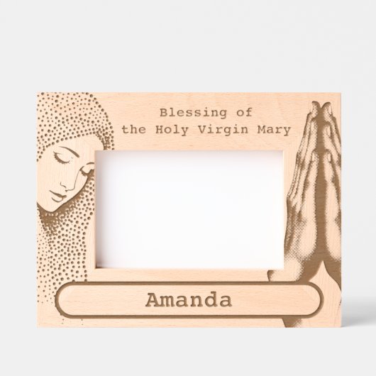 聖賛美ヴァージンマリア レーザー彫刻フレーム (正面)