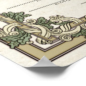 「聖連合」アンティークス結婚クロール証明書 ポスター (角)