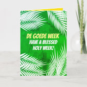 聖週間イースターのオランダと英語カード カード (正面)